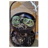 2 TIER SERVER WITH ASSORTED COSTUME JEWELRY