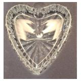 WATERFORD CRYSTAL HEART TRAY, ART GLASS TREE