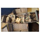 TRAVEL JEWELRY BOX AND ASSORTED COSTUME JEWELRY