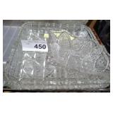 INDIANA PRESSED GLASS RELISH DISHES