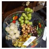 HAND CRAFTED VENETIAN CRYSTAL FRUIT BOWL