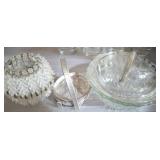 VINTAGE COASTER SET, NUT BOWL, TEA CANDLE HOLDER