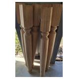 6 PC PINE TABLE LEGS