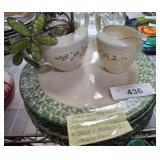 ROSEVILLE SPONGEWARE CHINA PLATES