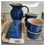 LE CREUSET BUTTER DISH AND SYRUP DISH