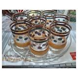 PLATTER AND SAKURA SANGO ROCKS GLASSES