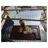 BRASS CLOTH HOLDER, DESK SET