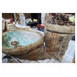 ITALIAN CERAMIC BOWL AND COOKIE JAR