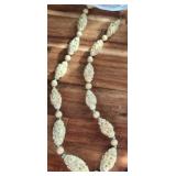 VINTAGE CARVED IVORY NECKLACE