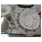 JOHNSON BROTHERS BOWL, PORECLAIN CANDLE STICK