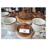 HULL POTTERY SOUP SET