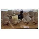 STAFFORDSHIRE AUTUMN FORGE APPLIED HANDLE CRUET