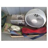 HAMBURGER PRESS, FAN, TENT LIGHT