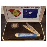 FROST CUTLERY PALMETTO STATE COIN AND KNIFE SET