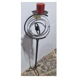METAL ARMILLARY SPHERE CANDLE HOLDER