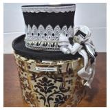 BLACK FORMAL TOP HAT DECORATIVE