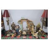 BERKLEY JENSEN HAND PAINTED PORCELAIN NATIVITY
