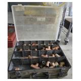 FASTENER BIN OF ASSORTED COPPER FITTINGS