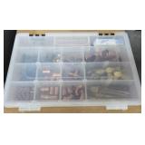 COIL COPPER AND FASTENER BIN OF COPPER AND BRASS