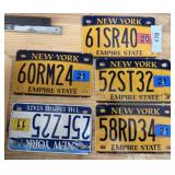 ASSORTED NY STATE MOTOR CYCLE LICENSE PLATES