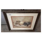 SIGNED PUPPIES PRINT   24X20