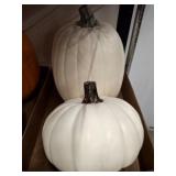 2 PC FAUX PUMPKINS