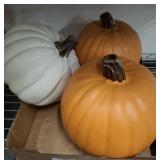 3 PC FAUX PUMPKINS