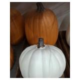 2 PC FAUX PUMPKINS