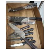 ASSORTED CHEFS AND KITCHEN KNIVES