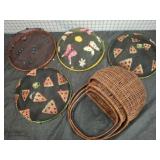 PLATE COVERS , FLAT BACK HANGING BASKETS