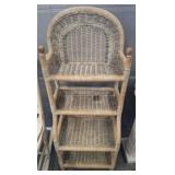 WICKER STEP BACK SHELF