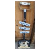 PAINTED SNOW SHOVEL TAR HEELS
