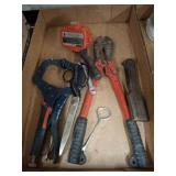 ASSORTED HAND TOOLS BOLT CUTTERS, MISC