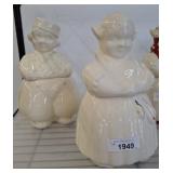DUTCH BOY AND GIRL COOKIE JAR SET