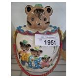 BEAR FIGURINE COOKIE JAR