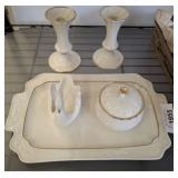 LENOX CANDLE HOLDERS, AND PLATTERS