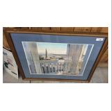 FRAMED BRIDGE/CITY SCENE