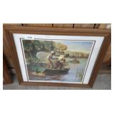 SIGNED FISHING SCENE