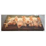 PIGS PRINT ON CANVAS   24X12