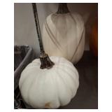 2 PC FAUX PUMPKINS