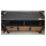 MEDIA STAND W/ BASKET DRAWERS