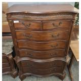 6 DRAWER CHEST W/ MARBLE TYPE TOP