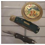 OLDTIMER AND IMPERIAL FOLDING KNIVES, BRAS