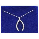 STERLING NECKLACE AND WISHBONE