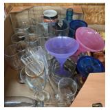 ASSORTED STEMS AND GLASSWARE, BEER LOGOS