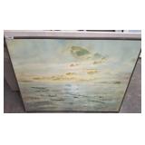 MARSH SCENE ON CANVAS, ABSTRACT CANVAS