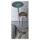 2 METAL CANDLE STANDS