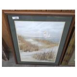 SIGNED BEACH PRINT   30X36