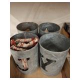 JOY GALVANIZED CANDLE HOLDERS