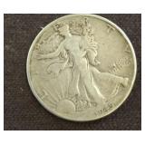 1945 WALKING LIBERTY SILVER HALF DOLLAR